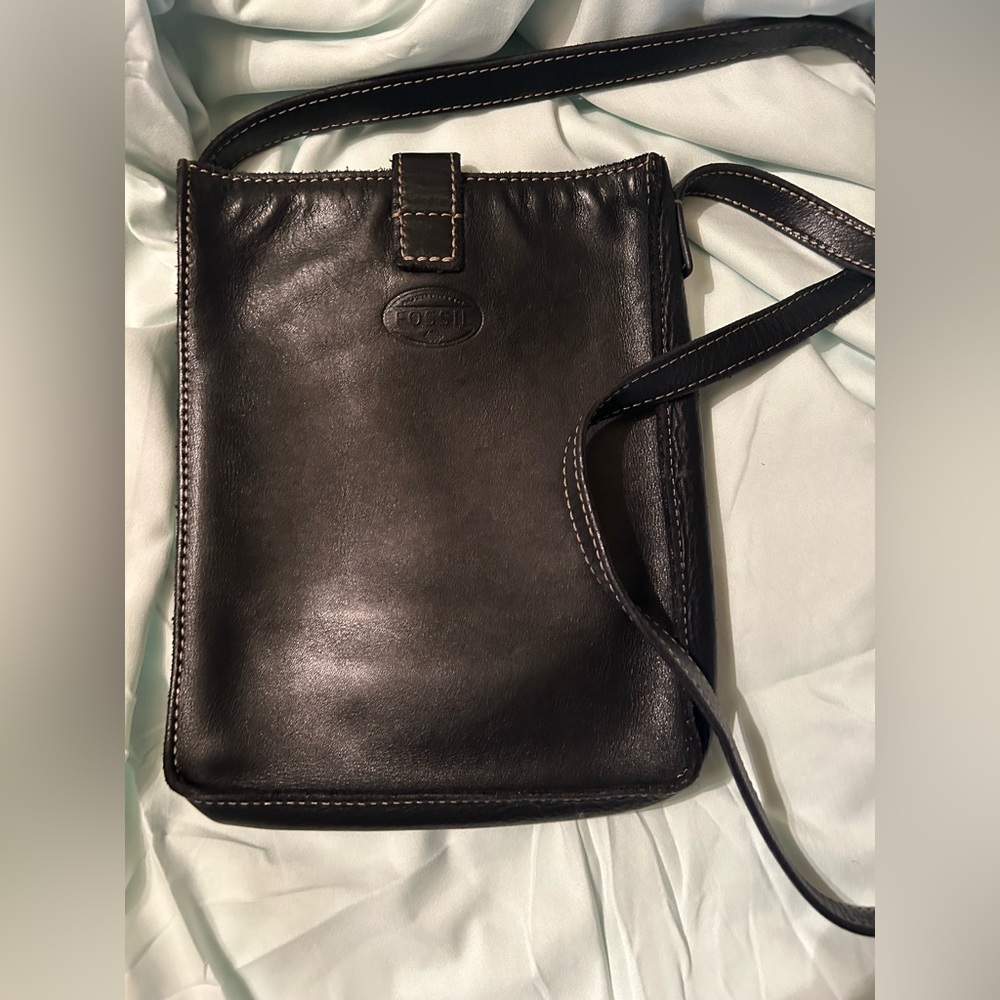 Fossil black cross body bag